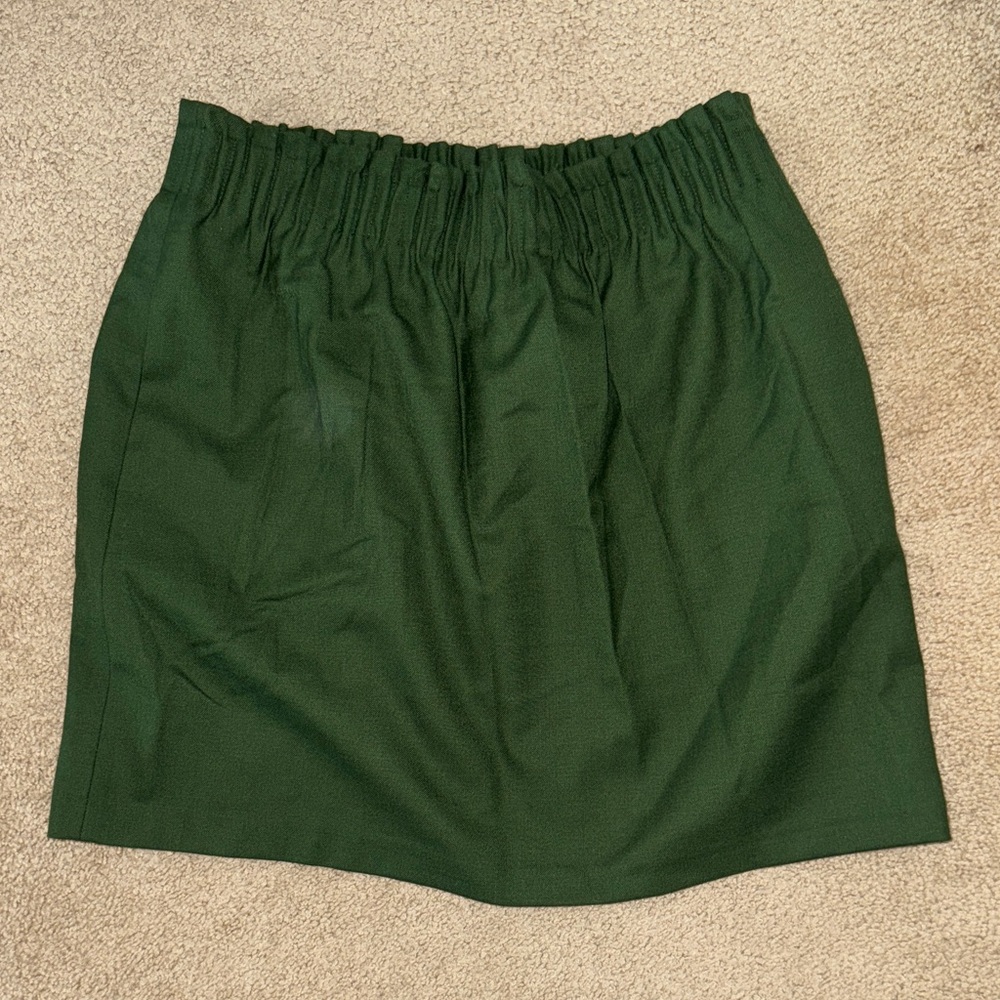 JCrew Paper Bag Dark Green Skirt